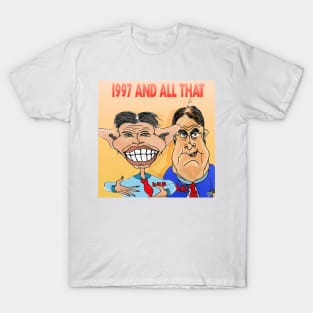 Tony Blair and John Prescott Caricatures. POLITICAL HUMOUR. T-Shirt